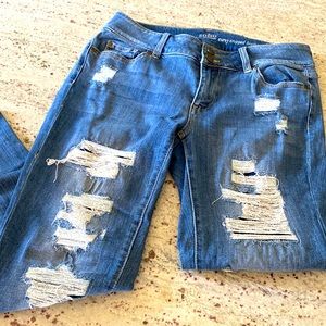 Soho (New York & Co) Curvy Cropped Boyfriend Jeans